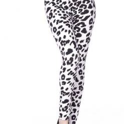 Love It APPAREL Black & White Leopard Print Leggings - Plus
