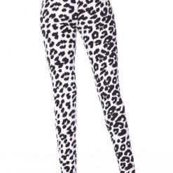 Love It APPAREL Black & White Leopard Print Leggings - Plus