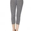 2NE1 Apparel Black & White Houndstooth Capri Leggings - Plus