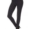 LOVE IT APPAREL Black & White Polka Dot Leggings - Plus