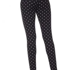 LOVE IT APPAREL Black & White Polka Dot Leggings - Plus