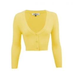 MAK Cropped Cardigan Custard APPAREL
