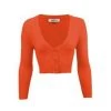 MAK Cropped Cardigan Fiesta Orange