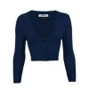 MAK Cropped Cardigan Navy Blue