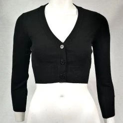 MAK Cropped Cardigan Black APPAREL