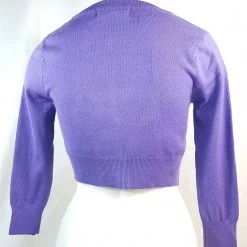 MAK Cropped Cardigan Blueberry APPAREL