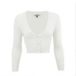 MAK Cropped Cardigan White APPAREL