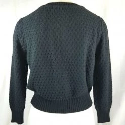 MAK Textured Knit Cardigan In Black APPAREL