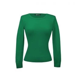 MAK Retro Crew Neck Sweater Green APPAREL