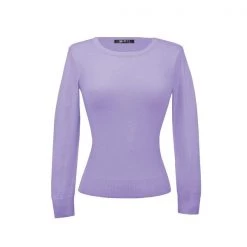MAK APPAREL Retro Crew Neck Sweater Lilac