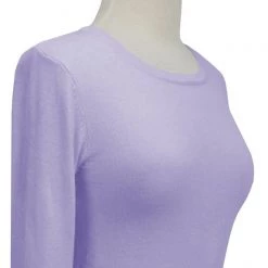 MAK APPAREL Retro Crew Neck Sweater Lilac