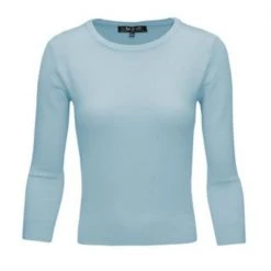 MAK Retro Crew Neck Sweater Light Blue