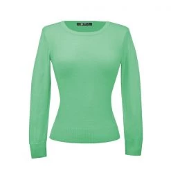 MAK APPAREL Retro Crew Neck Sweater Mint