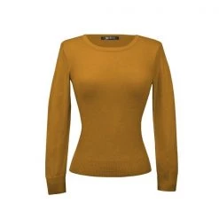 MAK Retro Crew Neck Sweater Mustard APPAREL