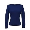 MAK APPAREL Retro Crew Neck Sweater Dark Navy Blue
