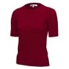 MAK Retro Crew Neck Short Sleeve Sweater Burgundy