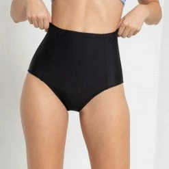 Marina West Black High Waist Swim Bottoms