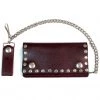Mascorro 6.5" Rivet Stud Brown Leather Chain Wallet ACCESSORIES