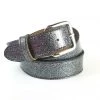 Mascorro Leather Glitter Vinyl Belt In Charcoal Grey