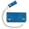Mascorro 6" Glitter Vinyl Chain Wallet In Cascade Blue