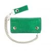 Mascorro 6" Glitter Vinyl Chain Wallet In Green ACCESSORIES
