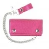Mascorro 6" Glitter Vinyl Chain Wallet In Pink ACCESSORIES