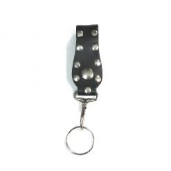 Mascorro Leather Black Studded Leather Keychain