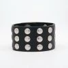 Mascorro Leather 1 5/8" 3 Row Riveted Black Leather Cuff