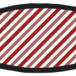 Daisy Candy Cane Stripe Face Mask