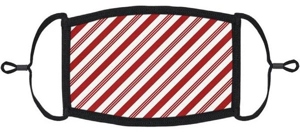Daisy Candy Cane Stripe Face Mask 3 Daisy Candy Cane Stripe Face Mask
