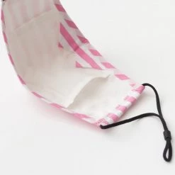 2NE1 Apparel ACCESSORIES Striped Face Mask - Pink