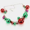 Wona Trading Multi-Color Holiday Ornaments Necklace