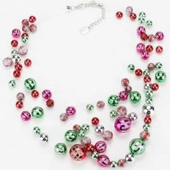 Wona Trading Multi-Strand Holiday Ornaments Necklace