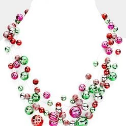 Wona Trading Multi-Strand Holiday Ornaments Necklace