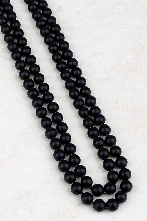 Urbanista Black Bead 60" Necklace 4 Urbanista Black Bead 60" Necklace