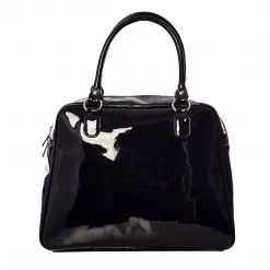 Sourpuss ACCESSORIES Sparkle Webbed Bowler Purse In Black & Orange