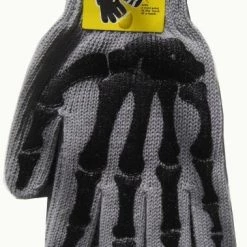 Hollywood Mirror ACCESSORIES Bone Work Gloves In Grey And Black