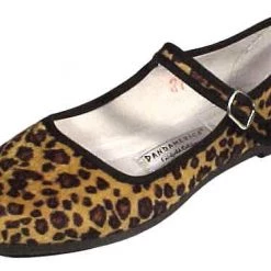 Naked City Clothing SHOES Leopard Print Fabric Mary-Jane Flat