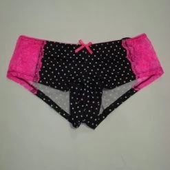 Spree/Sweet Illusion APPAREL Black & White Dot Hipster Panties - Size L