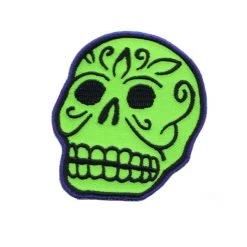Fuzzy Dude Green Skull Patch By Rob Kruse