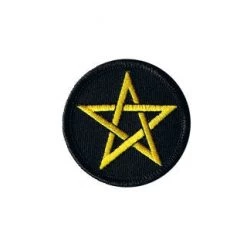 Fuzzy Dude Pentagram Patch Yellow EVERYTHING ELSE