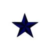 Fuzzy Dude Nautical Star Patch 2" Royal Blue