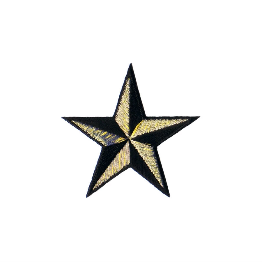 Fuzzy Dude EVERYTHING ELSE Nautical Star Patch 2" Gold 3 Fuzzy Dude EVERYTHING ELSE Nautical Star Patch 2" Gold
