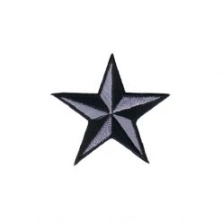 Fuzzy Dude Nautical Star Patch 2" Grey