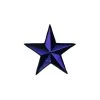 Fuzzy Dude Nautical Star Patch 2" Purple