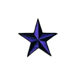 Fuzzy Dude Nautical Star Patch 2" Purple