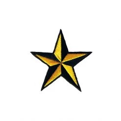Fuzzy Dude EVERYTHING ELSE Nautical Star Patch 2" Yellow