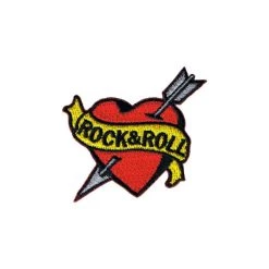 Fuzzy Dude Rock & Roll Tattoo Heart Patch EVERYTHING ELSE
