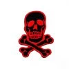 Fuzzy Dude Skull & Bones Patch Red On Black EVERYTHING ELSE