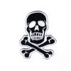 Fuzzy Dude EVERYTHING ELSE Skull & Bones Patch White On Black